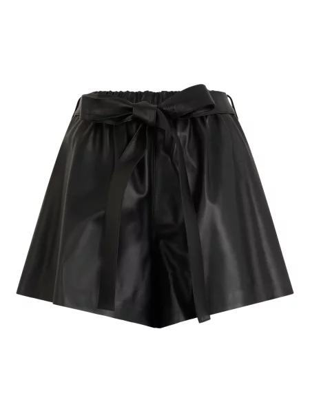 Szorty Red Valentino skórzane czarne