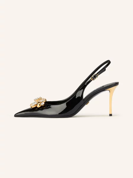 Dolce & Gabbana Lodičky S Ozdobnými Kamínky / zlatá černá
