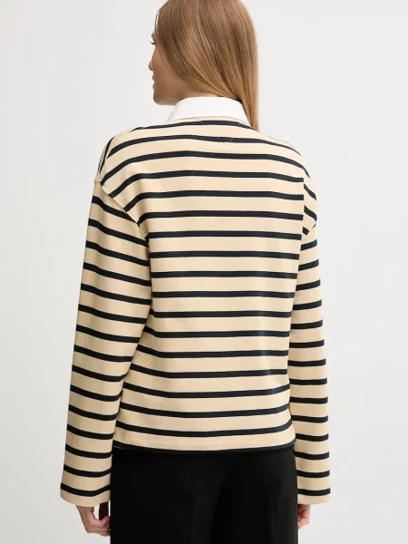 Mikina Tommy Hilfiger vzorovaná béžová