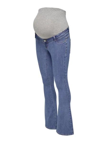 Only Maternity Jeans OLMRAIN albastru denim / amestecat gri