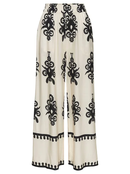 LASCANA Pantaloni bej deschis negru