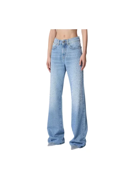 Jeansy dzwony John Richmond niebieskie