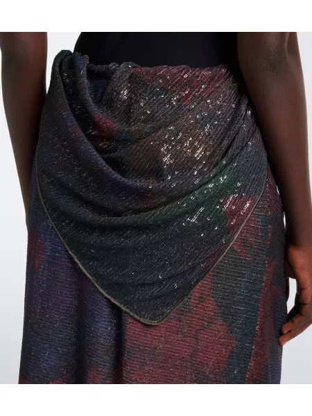 Fustă midi Maison Margiela cu imagine drapată
