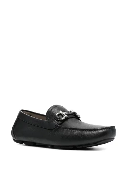 Iš natūralios odos slip on loaferiai Ferragamo juoda