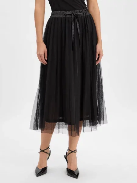 Spódnica midi z elastycznym pasem More & More czarna