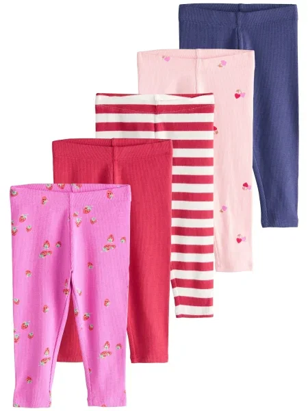 Next Leggings bleumarin / roz / roz neon / roșu alb