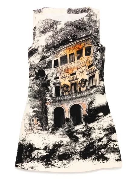 Sukienka bez rękawów Isabel Sanchis bez rękawów z nadrukiem garniturowa żółta