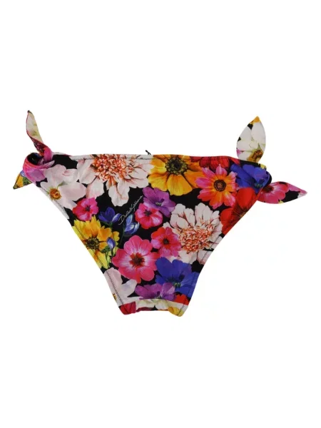 Bikini Dolce And Gabbana w kwiatki z nadrukiem czarne