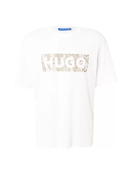 HUGO Tricou Nerpient alb