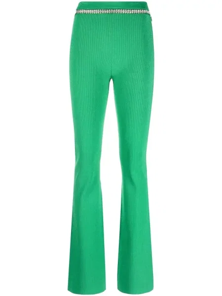 Pantaloni Paco Rabanne tricotate verde