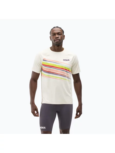 Tricou de alergare pentru bărbați HOKA Race Day alabaster flare