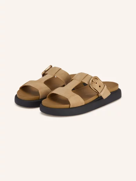 Clarks Klapki Aristella West beige beżowe