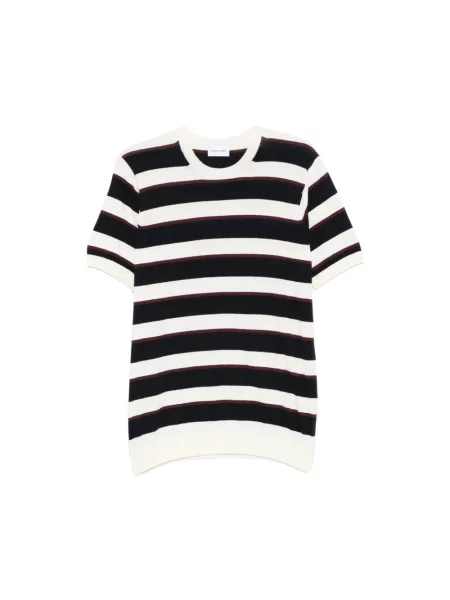 Sweter Scaglione w paski z paskiem