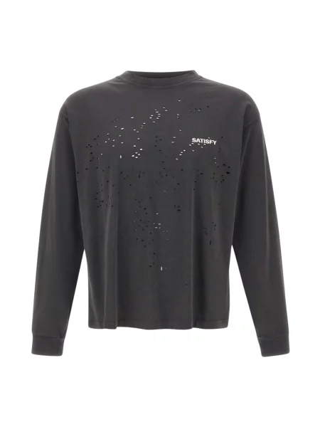 T-shirt Satisfy MothTech Long Tee Aged Black M szara