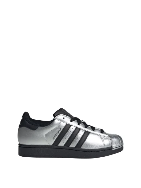 ADIDAS ORIGINALS Rövid szárú sportcipők Superstar II / ezüst fekete