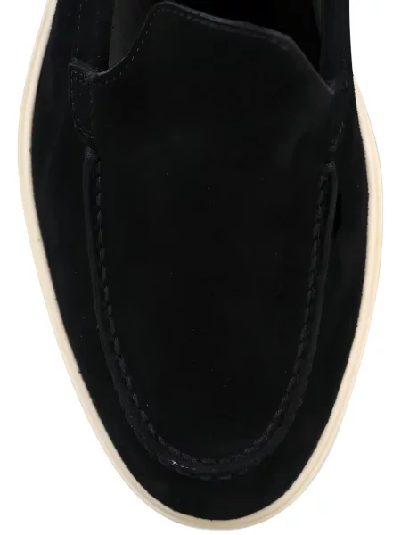Велурени лоуфъри Santoni черно