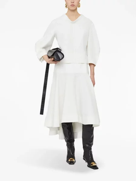 Lněná drapovaná halenka Jil Sander