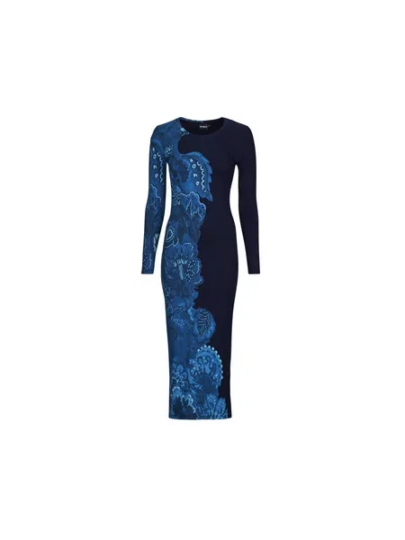 Maxi obleka Desigual modra