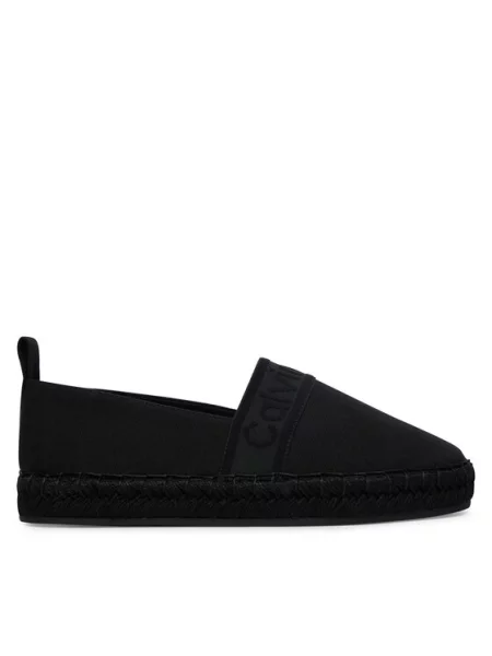 Calvin Klein Espadrile Oblique Espadrille Webbing negru