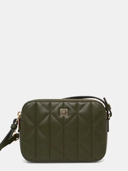 Calvin Klein torebka crossbody z imitacji skóry zielona
