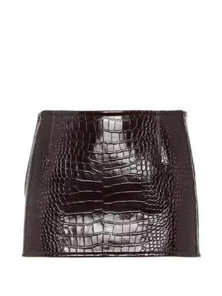 Fustă din piele Dsquared2 maro