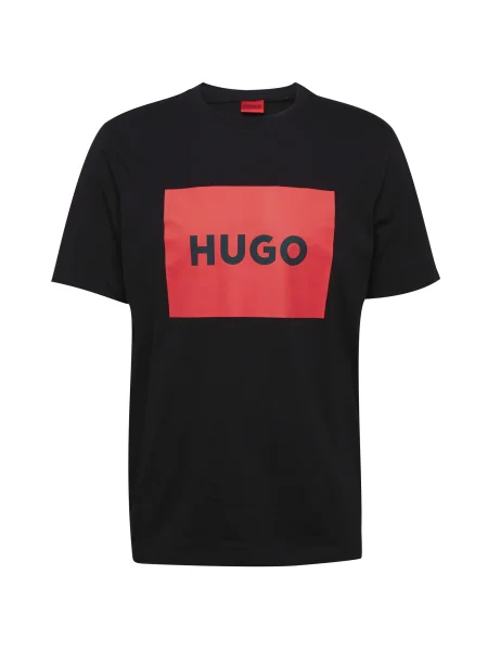 HUGO Tricou Dulive / roșu negru