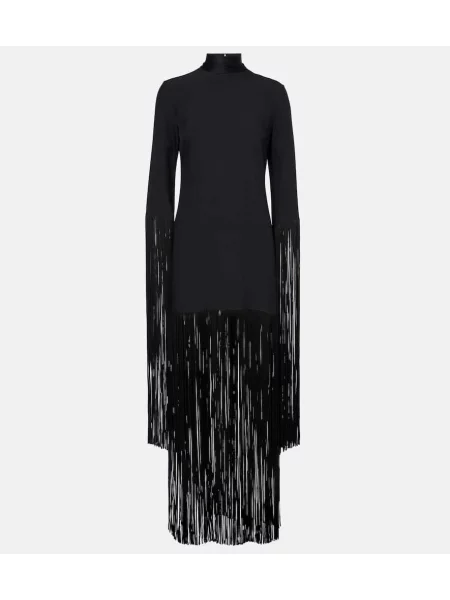 Obleka Taller Marmo z obrobami črna