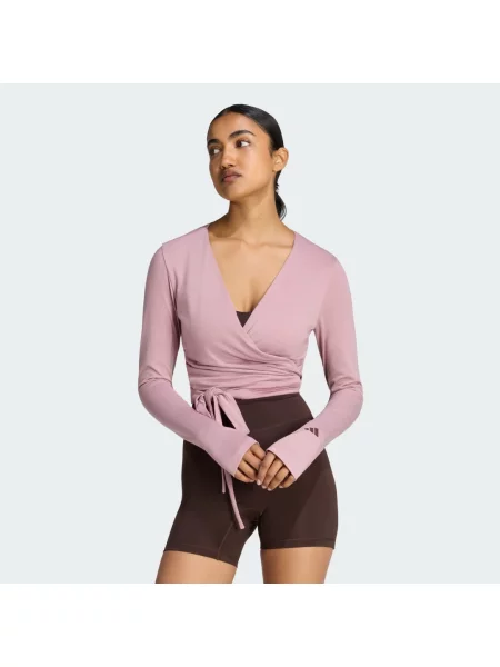 Top Adidas w paski kopertowy