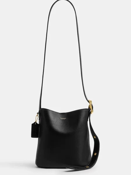 Coach torebka crossbody skórzana Bleecker Bucket Bag 21 czarny