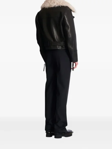 Geanta de piele Balmain negru