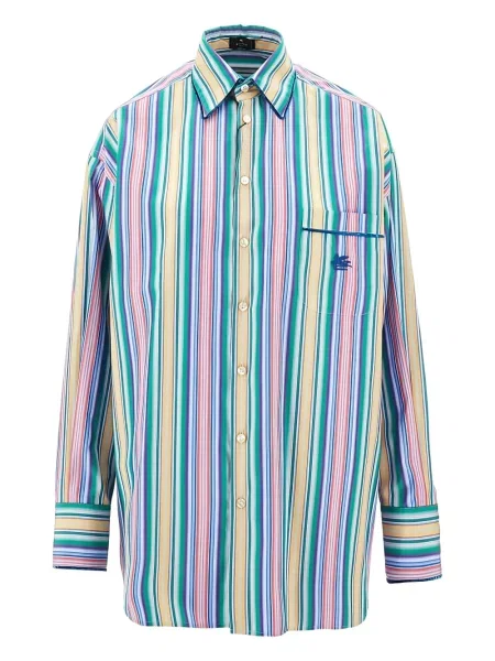 Top Etro cu dungi albastru