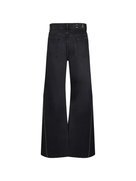 Blugi cu picior larg 7 For All Mankind negru