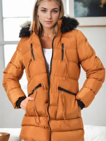 Palton Dewberry portocaliu