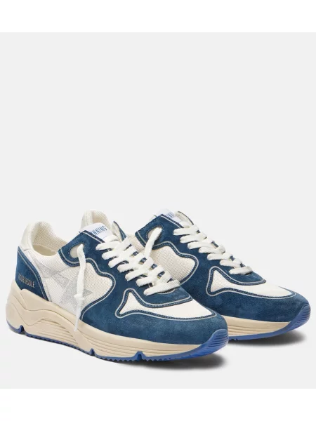 Tek top Golden Goose iz semiša modra