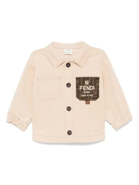 Koszula dziecięca Fendi brązowa