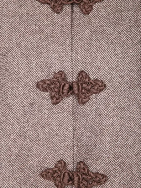 Geacă Philippa 1970 cu model herringbone țesută maro