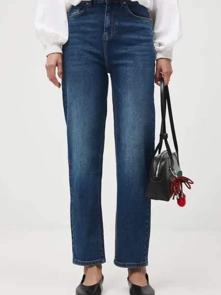 Medicine jeansy mom fit niebieski