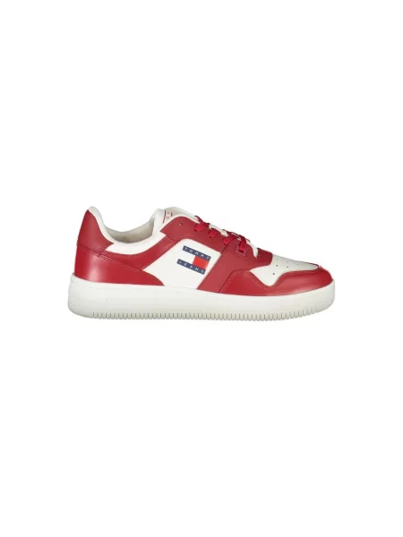 Trampki Tommy Jeans skórzane czerwone