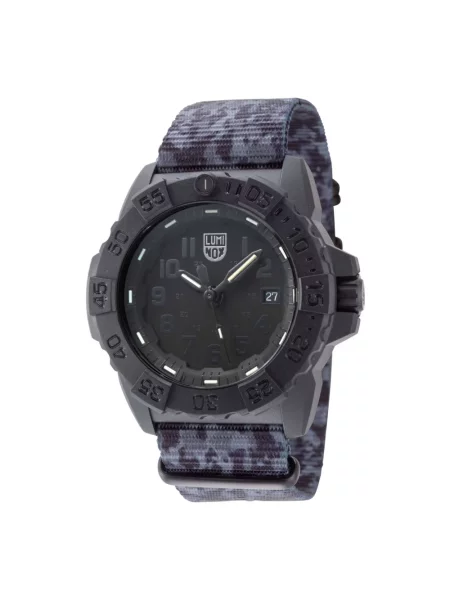 Lniany zegarek Luminox czarny