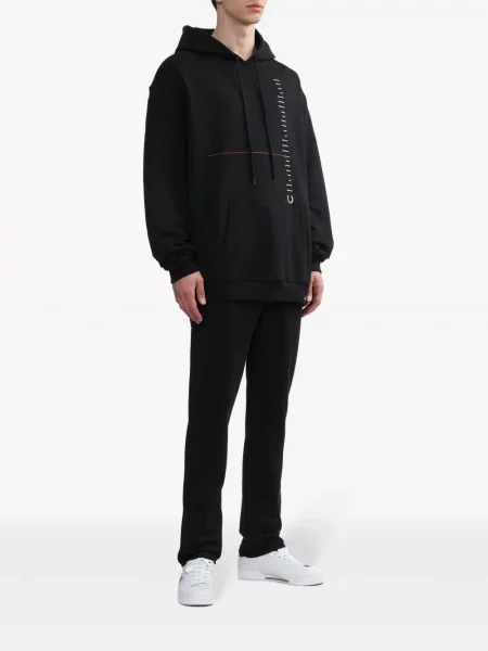 Hanorac cu glugă Fred Perry cu broderie negru