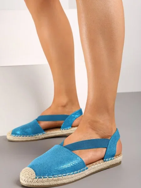 Espadrile din Piele Ecologică cu Talpă Joasă Cecilas albastre