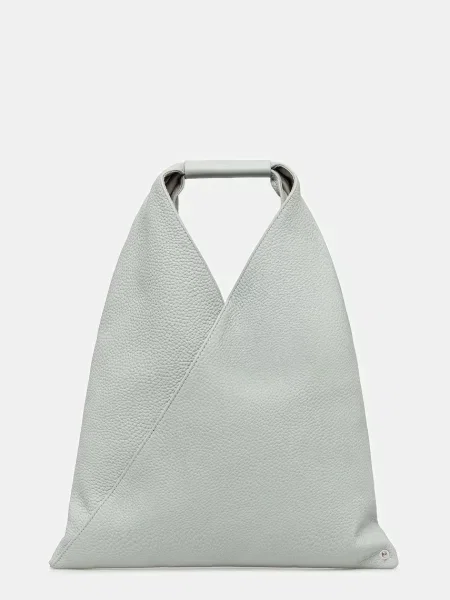 Кожена чанта Maison Margiela сиво