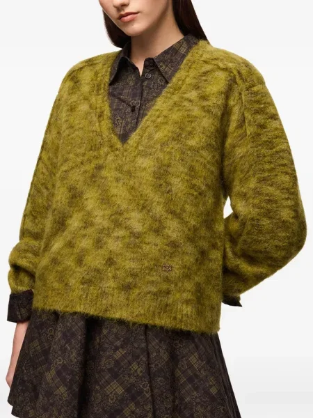 Pulover Ganni de mohair verde