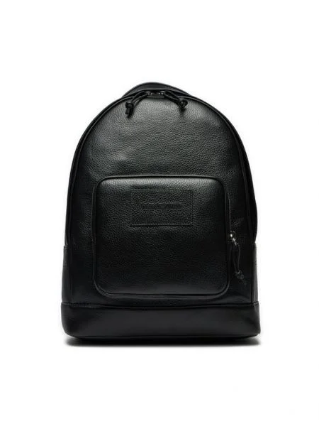 Kožený ruksak Emporio Armani čierna