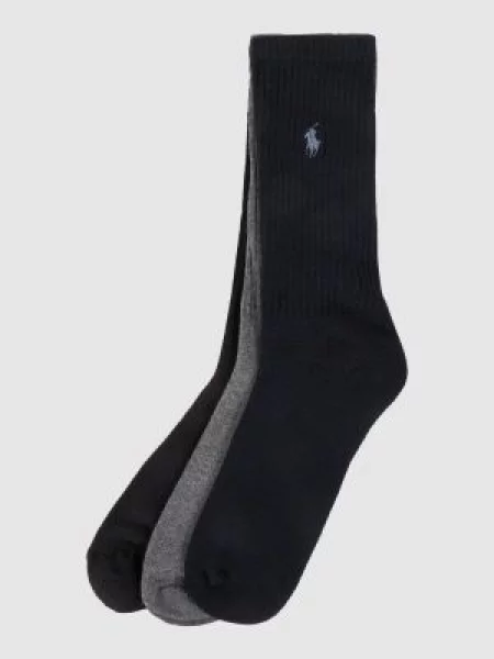Skarpety z dodatkiem streczu w zestawie 3 szt. Polo Ralph Lauren Underwear czarne
