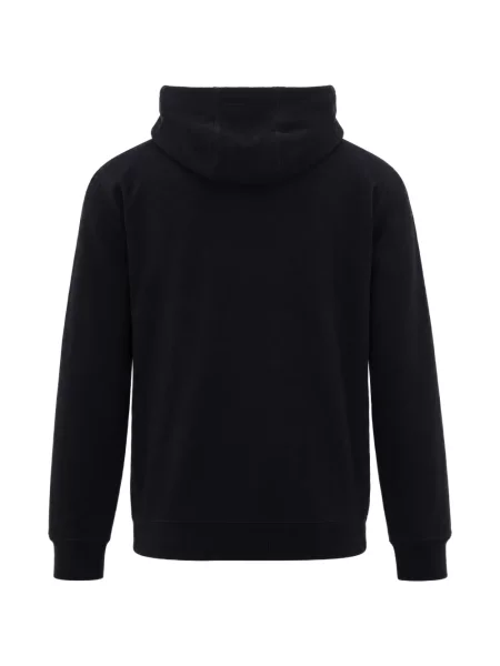 Hanorac cu glugă Ea7 Emporio Armani cu autograf negru
