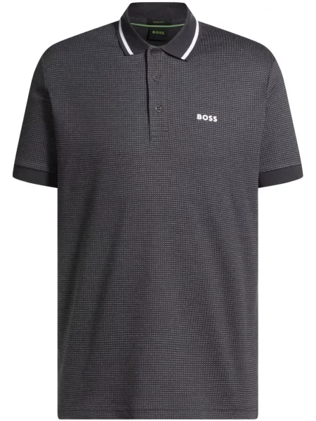 Polo Boss din jacard gri