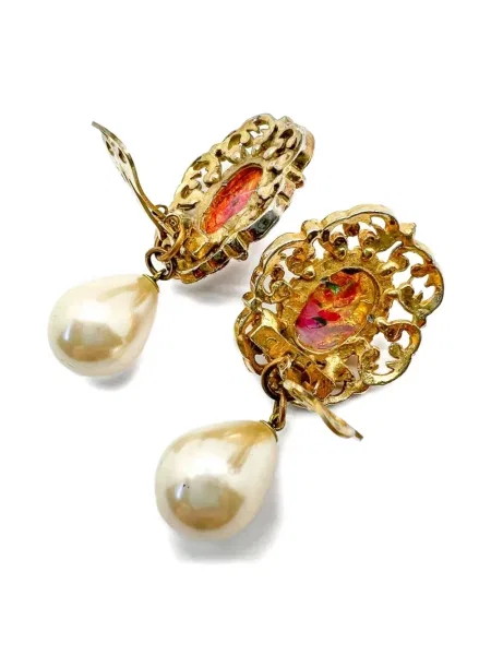 Обеци Jennifer Gibson Jewellery с перли златисто
