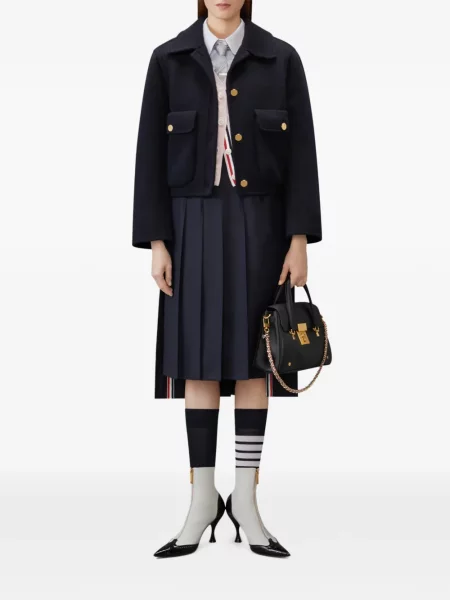 Cardigan Thom Browne cu model argyle roz
