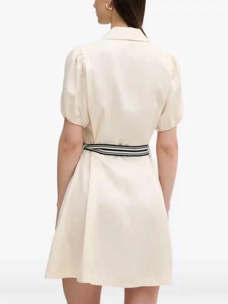 Cu centură rochie mini Gaudi alb
